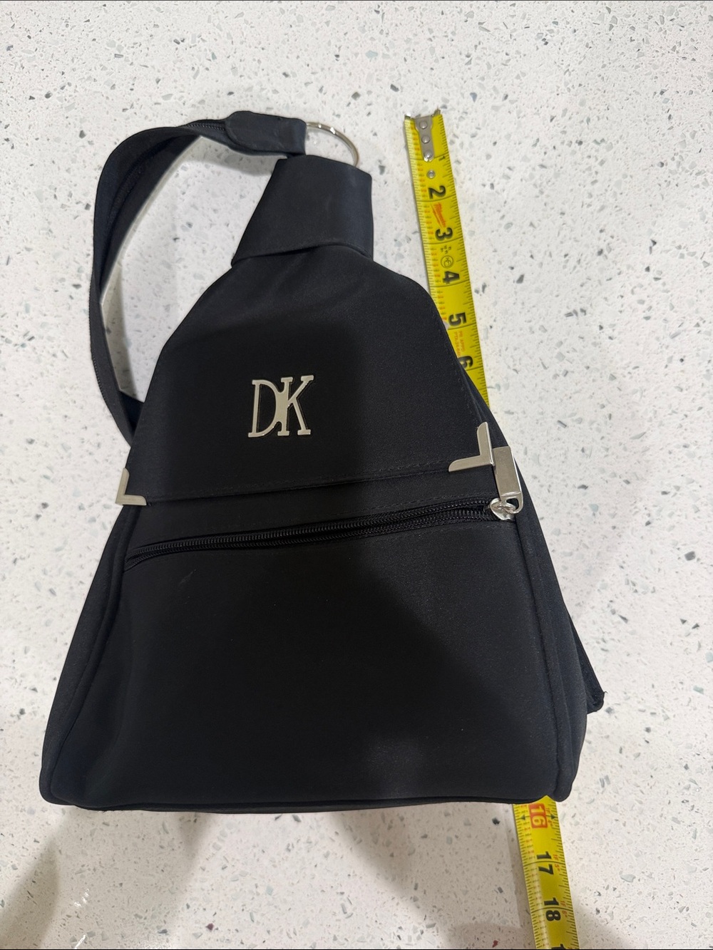 DKNY Donna Karan black nylon sling crossbody backpack bag - Picture 8 of 9